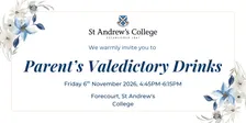 2026 Parents' Valedictory Dinner Drinks