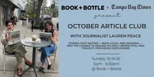 October Article Club: Book + Bottle x Tampa Bay Times