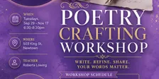Poetry Crafting Workshop Newtown Sydney
