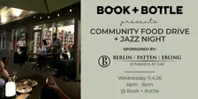 Food Drive + Jazz Night Sponsored by Berlin, Patten, Ebling, PLLC