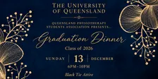 Physiotherapy Class of 2026 Graduation Dinner