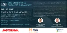 Business Breakfast 12 November - BRISBANE: THE NEXT BIG MOVES - Lord Mayor Adrian Schrinner & Brisbane Airport CEO Gert-Jan de Graaff