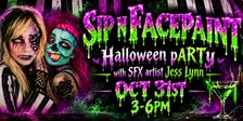 Halloween Sip n Facepaint - Adults Only