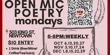 SYDNEY EVENT Open Mic Poetry Mondays 6-8pm Weekly