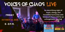Voices of Chaos LIVE - Friday, October 23, 2026, at the Michigan Wine and Beer Portal & River Raisin Trading Post Speciality Coffee