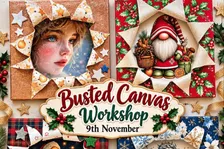 Christmas Busted Canvas Workshop