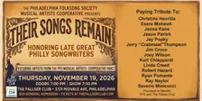 PFS/M.A.C. Present: Their Songs Remain: Honoring the Late Great Philly Songwriters