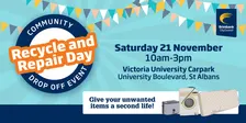 Brimbank's Recycle & Repair Day - November 2026