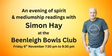 Aussie medium Simon Hay at the Beenleigh Bowls Club