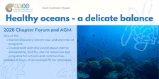 AAEE SA Chapter AGM - Healthy oceans - a delicate balance