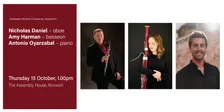 Nicholas Daniel – oboe, Amy Harman – bassoon, Antonio Oyarzabal – piano