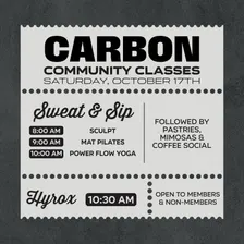October Community Classes