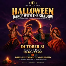 ECSTATIC DANCE PARTY ZÜRICH · DANCE WITH THE SHADOW · HALLOWEEN · SOUND HEALING · TRIBAL · WORLD MUSIC · BAREFOOT · MOVEMENT MEDICINE