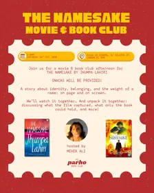 MOVIE & BOOK CLUB: The Namesake by Jhumpa Lahiri
