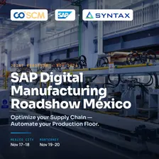 SAP Digital Manufacturing Roadshow Mexico — Mexico City