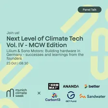 Next Level of Climate Tech Vol. IV - Munich Climate Week Edition