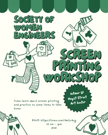 Screen Printing Workshop with Golden Gate Society of Women Engineers