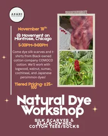 Natural Dyes: Silk Scarves and Black-owned Cotton Tees/Socks