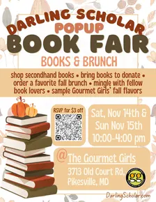 Books & Brunch Pop-Up Book Fair at Gourmet Girls