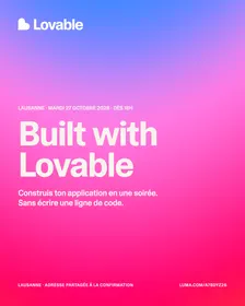 Built with Lovable · Lausanne