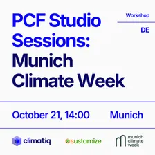 PCF Studio Sessions: Climatiq x sustamize (Deutsch)