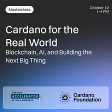 Cardano for the Real World: Blockchain, AI, and Building the Next Big Thing