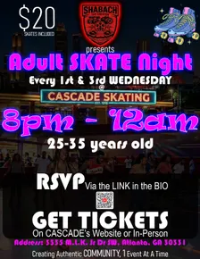 Adult SKATE Night @ Cascade