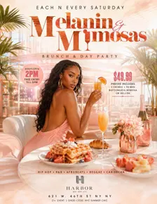 Melanin And Mimosas Brunch & Day Party At Harbor NYC Rooftop Hosted By Smoove Events