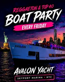 Reggaeton Boat Party NYC | Avalon Yacht at Skyport Marina – Every Friday