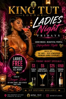 Ladies Night Fridays: $3 Tequila Shots & $25 Hookah Specials!