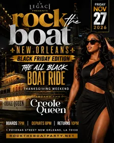 Rock The Boat New Orleans: Black Friday All Black Boat Ride