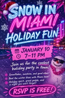 Snow in Miami Winter Fun