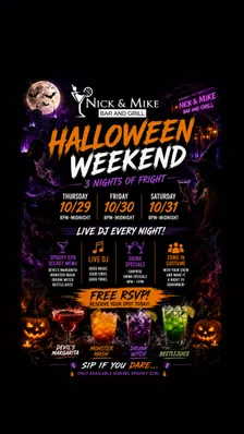 3 NIGHTS OF FRIGHT @ NICK & MIKE