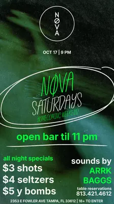 NØVA SATURDAYS // HOMECOMING WKND