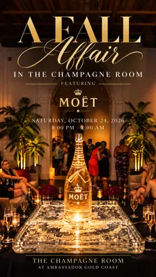 A Fall Affair in The Champagne Room Featuring Moët