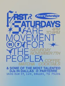 First Saturdays - November 7th