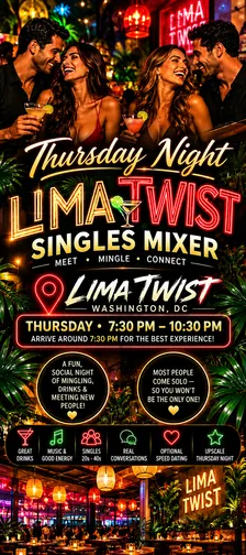 Thirsty Thursday Lima Twist DC Singles Mixer