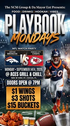 Playbook Mondays @ Aces Grill & Chill