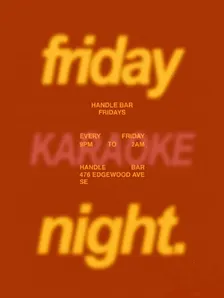 Karaoke Fridays @ Handle Bar