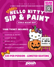 Hello Kitty Sip & Paint Halloween Edition