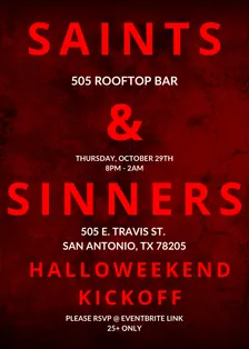 Saints & Sinners Halloweekend Kickoff