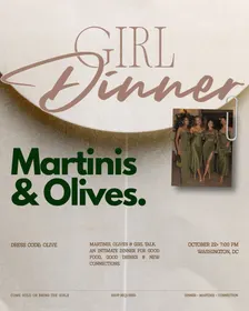 GIRL DINNER: Martinis & Olives