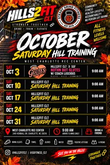 Hills2FIT Charlotte Saturdays Oct.