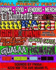 Inhale Music Presents: Fall Frenzy Fest w/ EA TJ, Lil Righteous, Gigi Holland, BalloutDaDon & More!