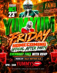 YUM YUM FRIDAY HOMECOMING OFFICIAL AFTERPARTY