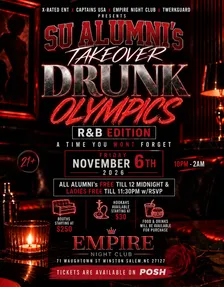 SU ALUMNI’s TAKEOVER DRUNK OLYMPICS: R&B EDITION 21+