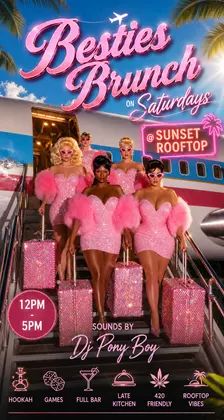 Besties Do Brunch Saturdays | Hollywood Rooftop Brunch & Day Party