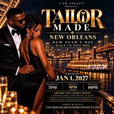 TAILOR MADE 2027: New Year’s Day Black Tie Boat Ride | New Orleans