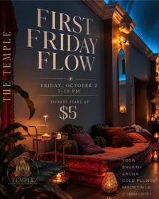 First Friday Flow ~Yoga, Mocktails, Tarot, Breath
