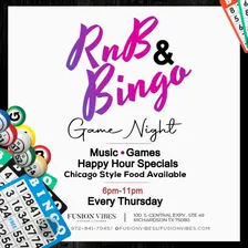 Dallas R&B Bingo Night at Fusion Vibes